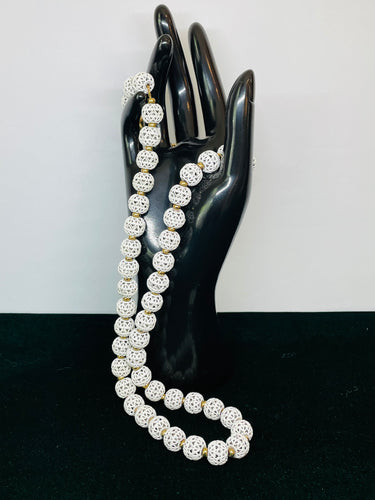 1970’s Monet White Filigree Set